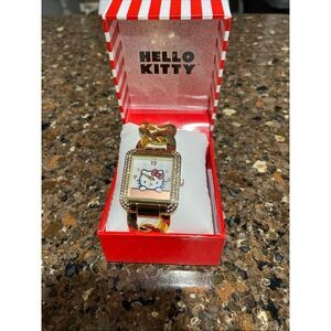 Hello Kitty by Sanrio Limited Edition Metal Golden Watch Bracelet New